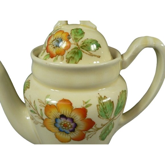 Pitcher & Creamer Lid China Teapot Floral Pattern Made in England - Picture 3 of 11